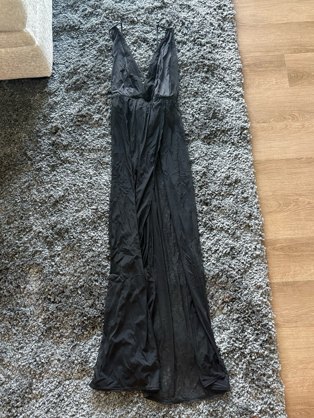 Bluebella Black Sheer Night Chemise with Gold Accent - Picture 5 of 8
